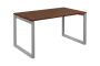 SEK-O - 14 stůl kancelářský, kovová podnož stříbrná, deska 25 mm, široký 1400 mm, ořech královský